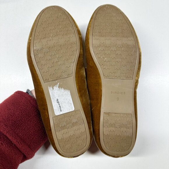 Birdies Starling Slipper Flat in Amber Velvet Faux Fur Lined Womens Size 9 - Picture 4 of 11